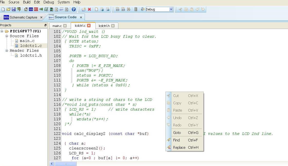 Source window with C code.JPG